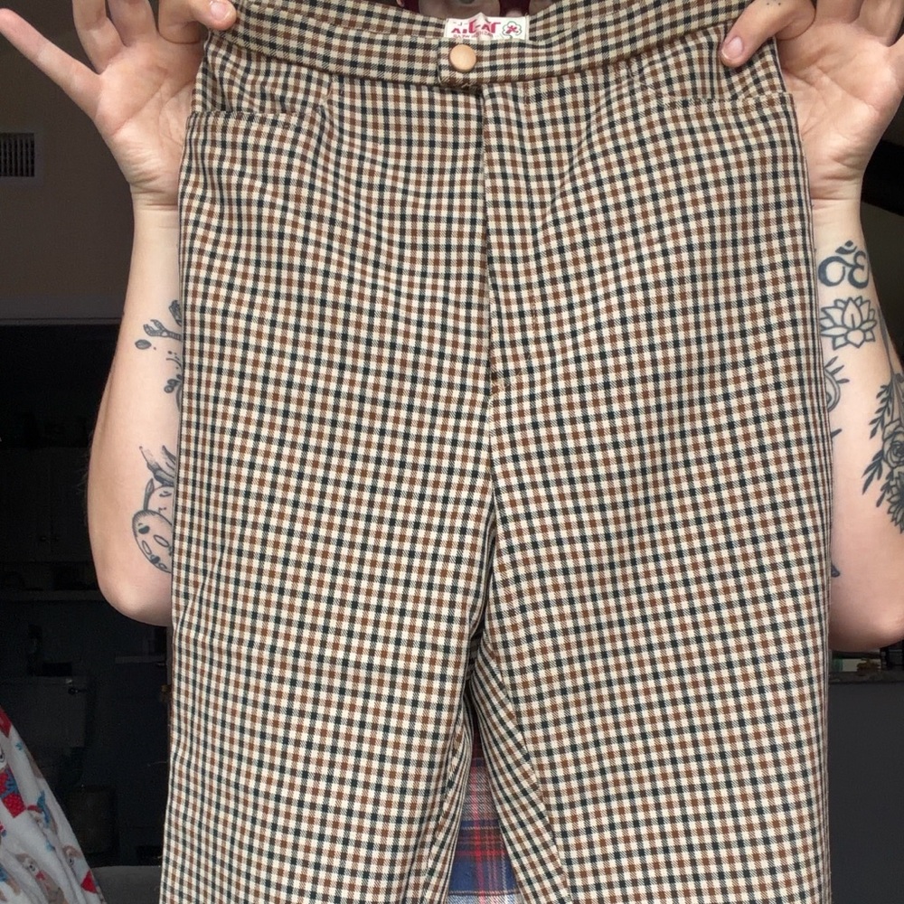Vintage Whimsical Plaid Pants